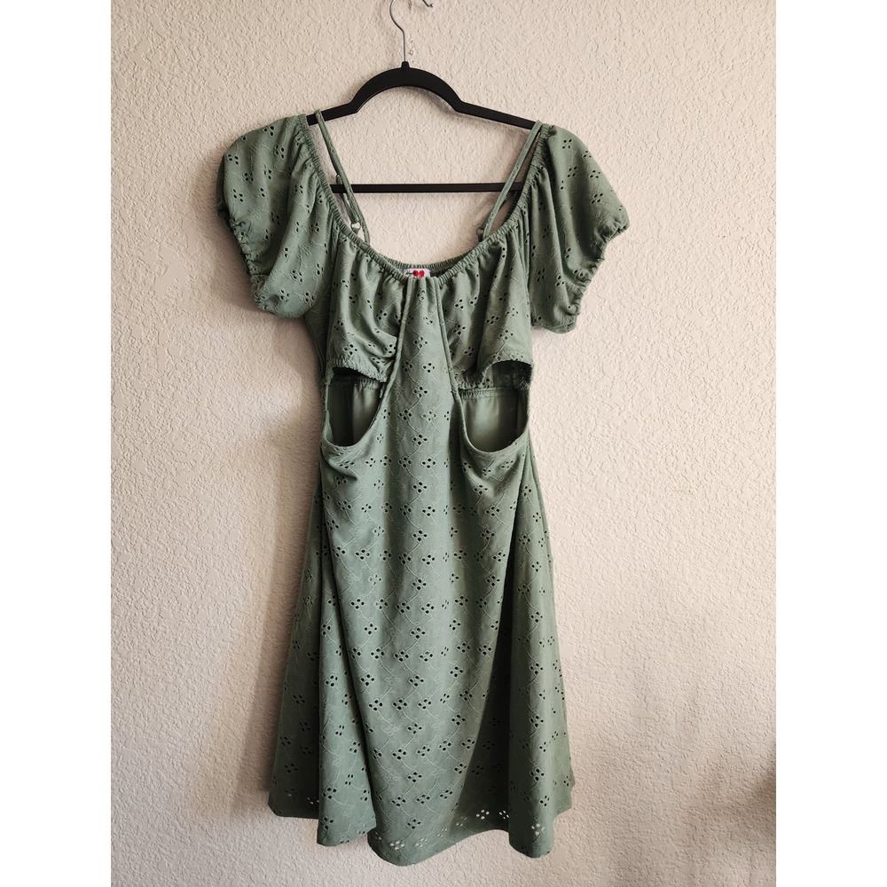 Hearts & Heels Green Cutout Womens Summer/Sun Dress Xl